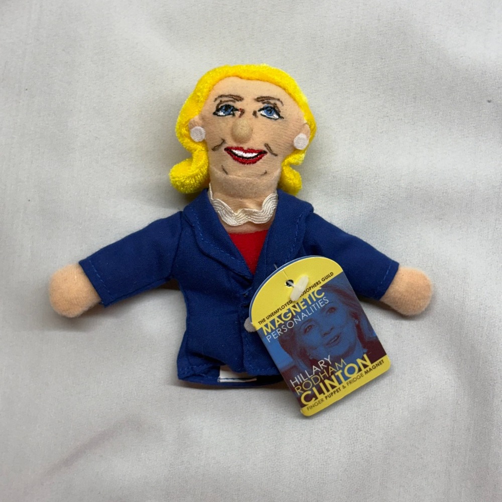 Unemployed Philosophers Guild Hillary Clinton Finger Puppet Blue OS 2016